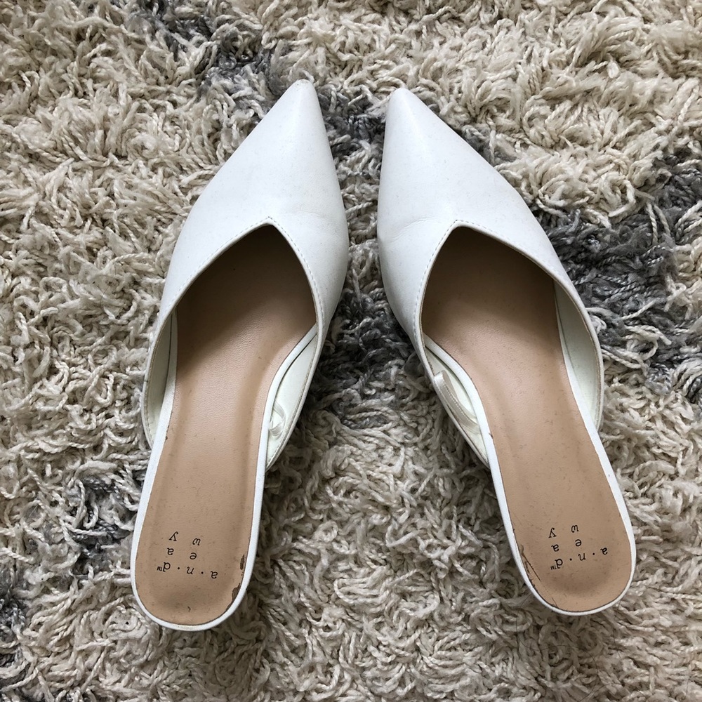 White Kitten Mules